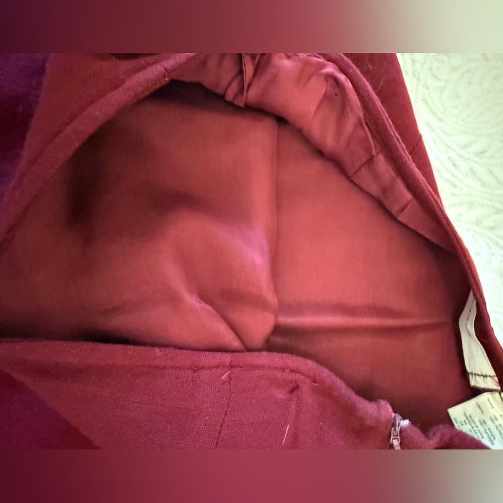 Anthropologie Sleeping On Snow maroon maxi blanket skirt - Picture 6 of 9